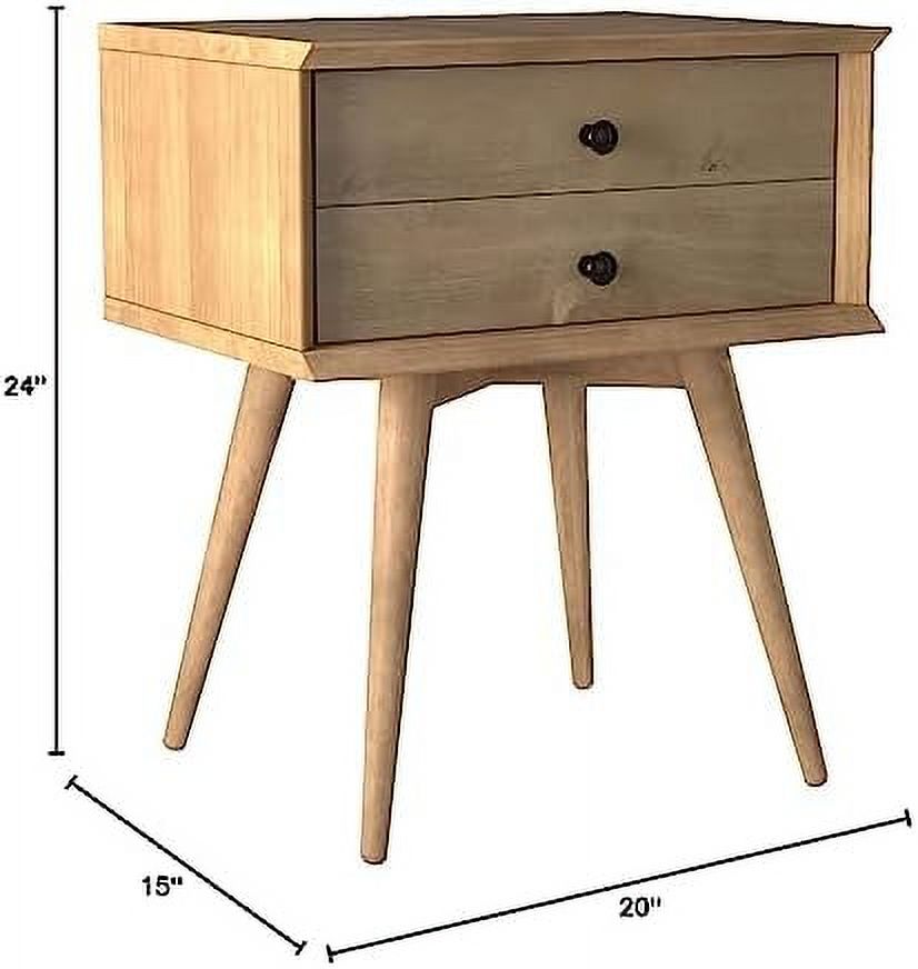 Mid Century Nightstand White Y600