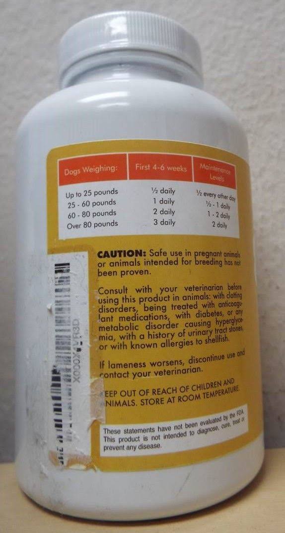120 Chewable Glucosamine Joint Supplements for Dogs R436