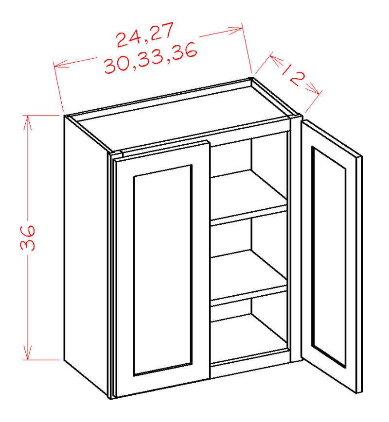 Grey 2 Doors 2 Shelves Wall Cabinet High-Density Fiberboard S458808