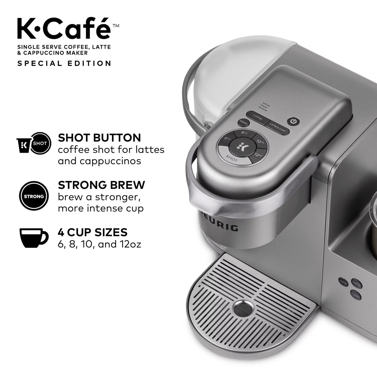 Single Serve K-Cup Pod Coffee, Latte and Cappuccino Maker J102