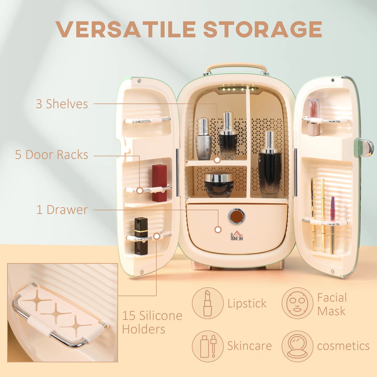Portable Beauty Fridge with LED Lighting I545799