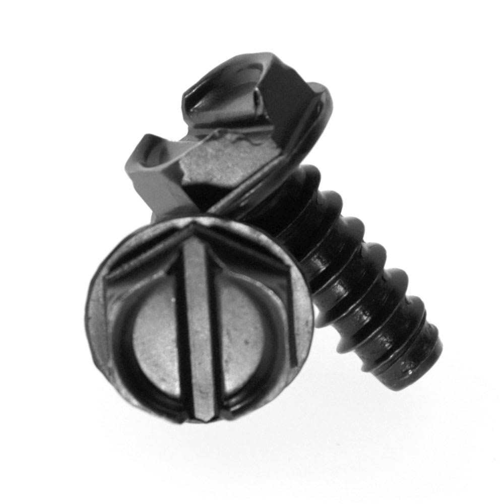 8-18 x 1/2 Sheet Metal Screw Slotted Hex Washer Head Type B Low Carbon Steel Black Oxide H328