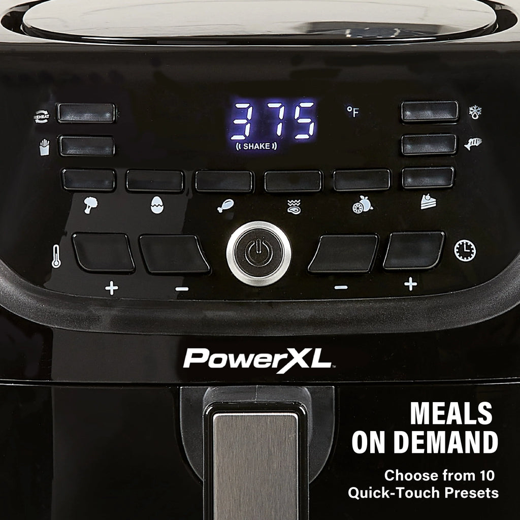 6-Qt Digital Air Fryer with 10 Presets, Black U3413
