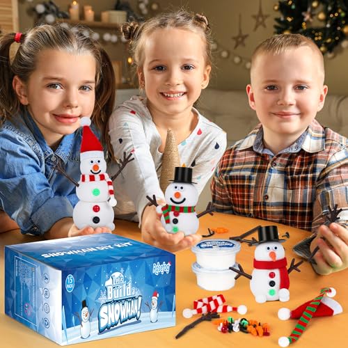 120 Pack Christmas Crafts DIY Snowman Making Kit with Air Dry Clay E146