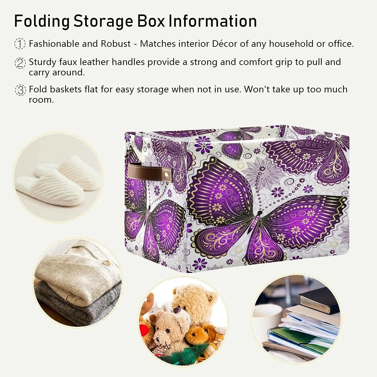 2pcs Waterproof Storage Bin Laundry Basket P68627