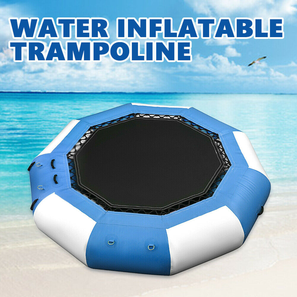 17Ft Inflatable Water Trampoline Bouncer Jump Float Platform 880lb K34456