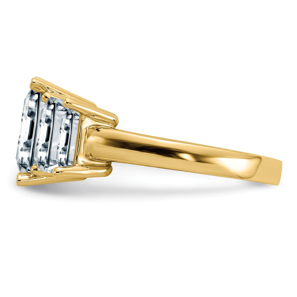 14K Yellow Gold Moissanite Octagon Ring T2193