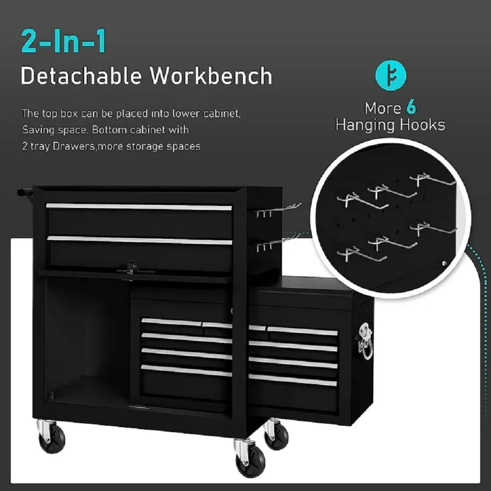 Red 8 Drawer Rolling Tool Chest and Cabinet V417366