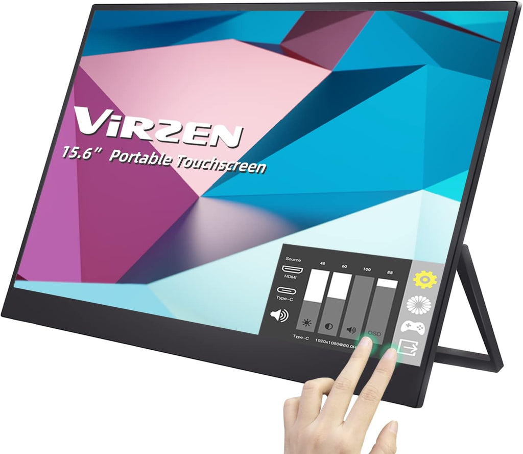 15.6" Portable Touchscreen Monitor with Kickstand 1080P Mini HDMI Y943002