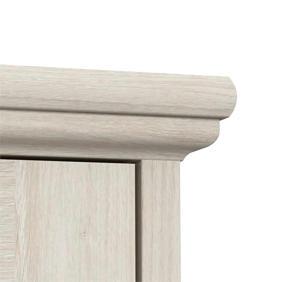 Linen White Oak Curio Cabinet with Glass Doors A238012