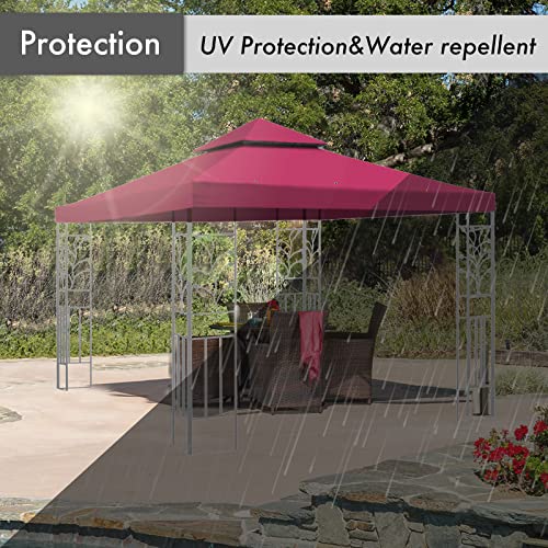 10x10 FT Grey Double Tiered Canopy Top A7804