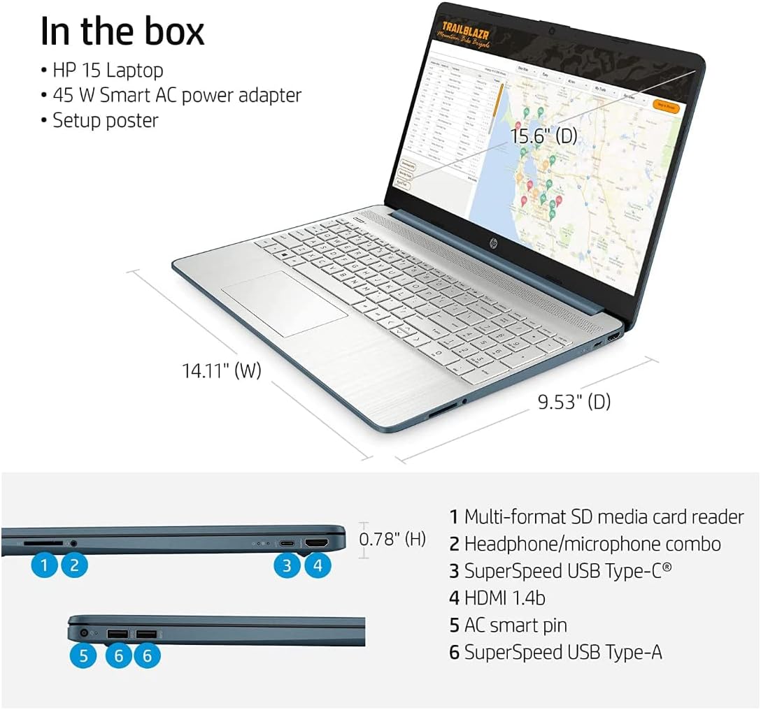 15.6" FHD Micro-Edge Laptop, AMD Ryzen 5 5500U, 8GB RAM, 512GB SSD G550560