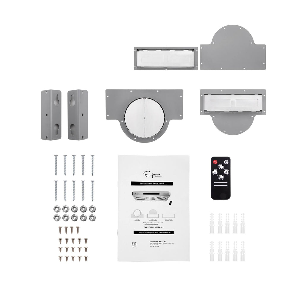 36 in. 500 CFM Ducted Under Cabinet Range Hood Stainless Steel L537