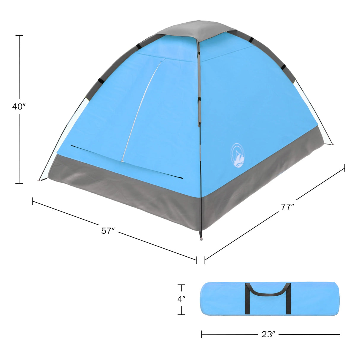 2 Person Lightweight Camping Tent with Rain Fly and Carrying Bag D957