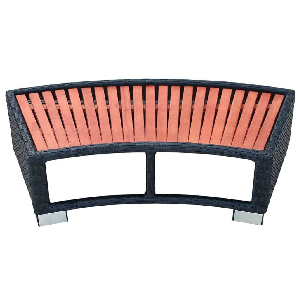 Gray Poly Rattan Spa Step L520646