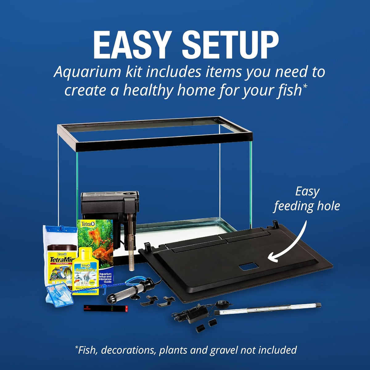 20 Gallon Complete Tropical Fish Tank Kit with LED Lighting K4970