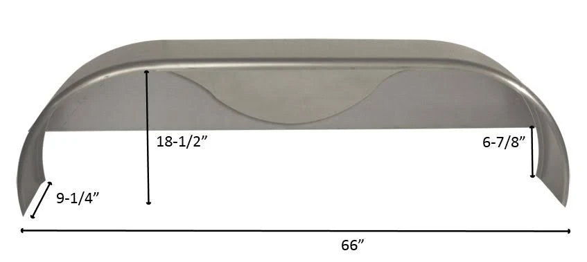 9 in. x 66 in. Trailer Fender U743