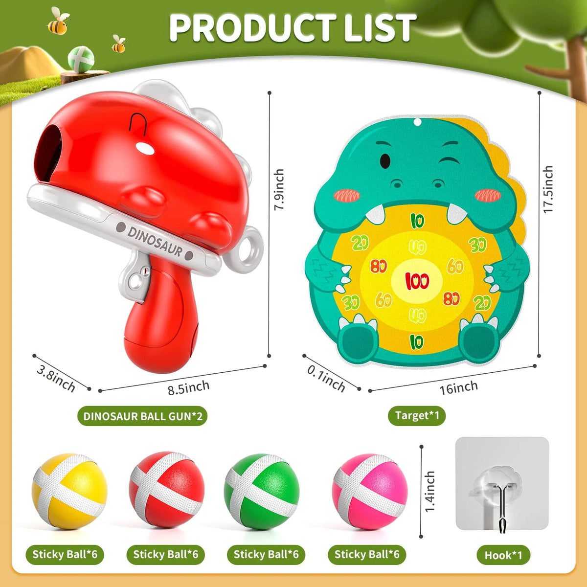 Dinosaur Dart Board Outdoor Toys C6713