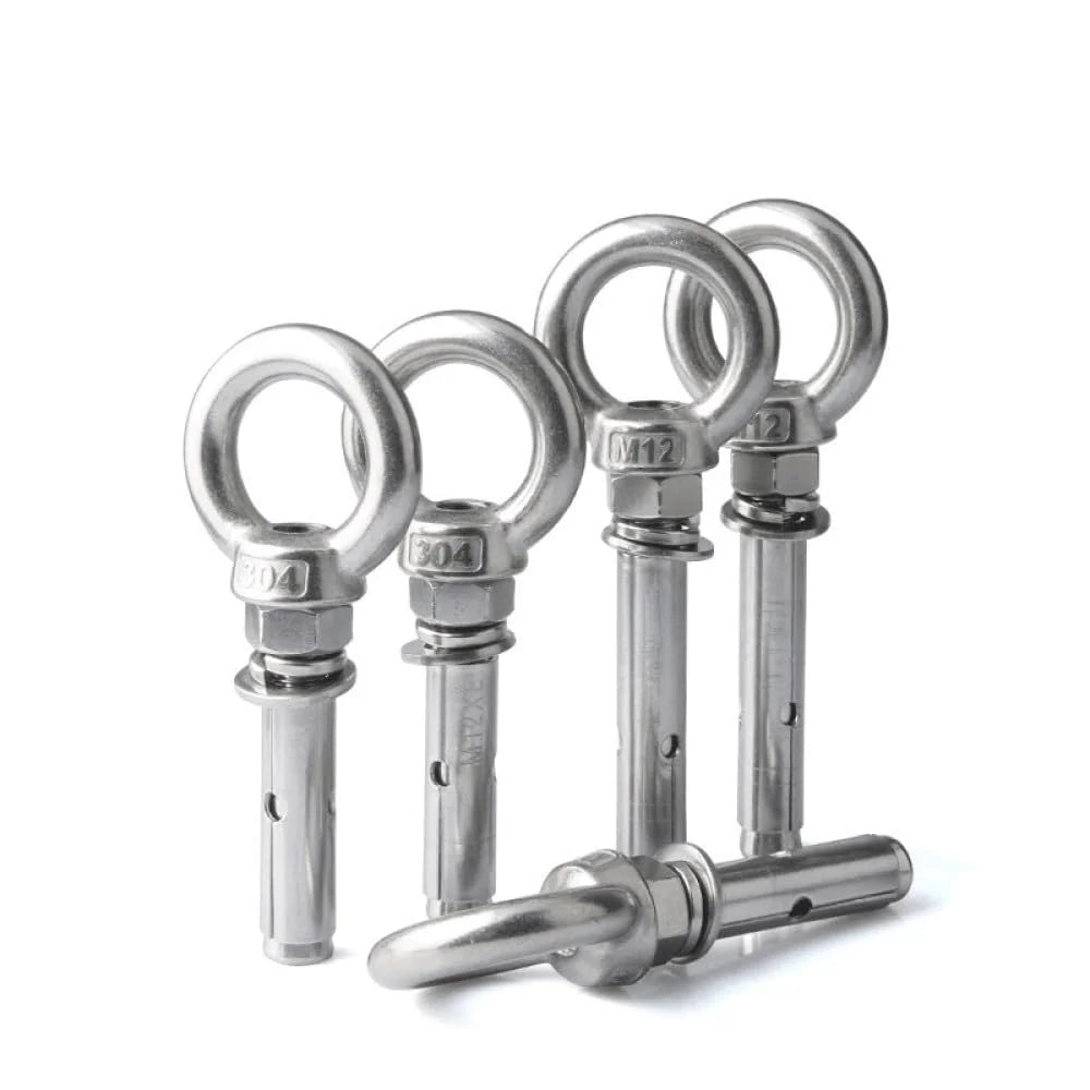 304 Stainless Steel Expansion Eye Bolt M8x70mm 2pcs H44860