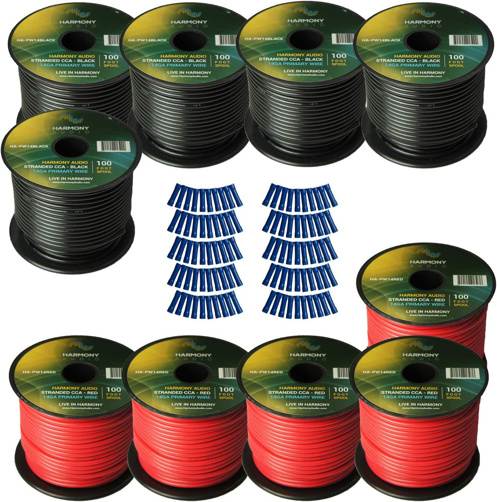 14 Gauge Power or Ground Wire 10 Rolls 1000 Feet Red & Black G498