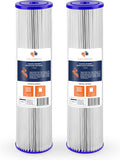 1 Micron 20 Pleated Sediment Water Filter Cartridge 2-Pack M23371