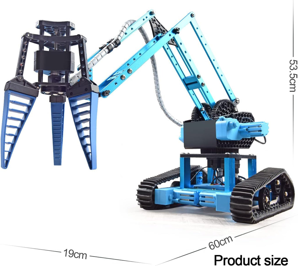 15 Channels 2.4G RC Robot Toy, DIY 151 pcs Take Apart Stem Excavator Toy Electronic Alloy Metal Mechanical Robotic Arm Building Kit K88187