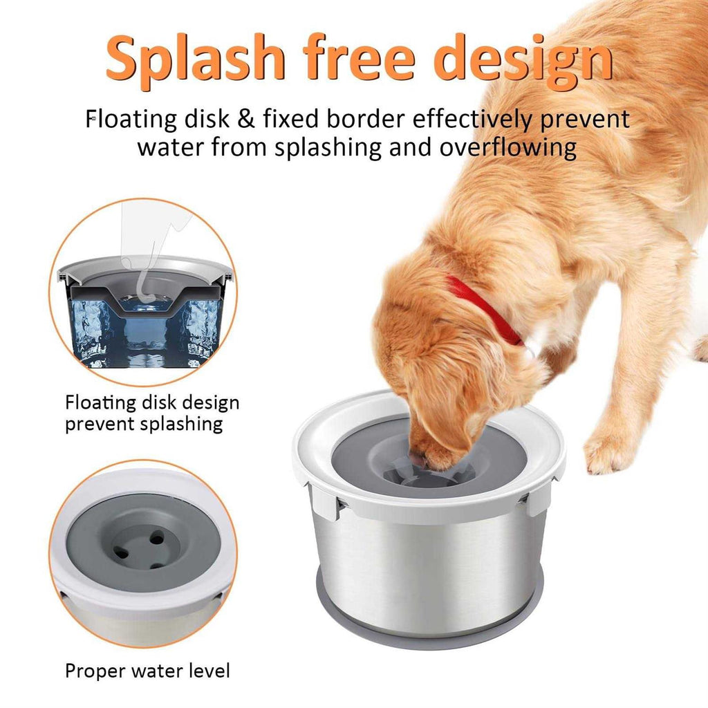 4.4L No Spill Stainless Steel Dog Water Bowl B132479