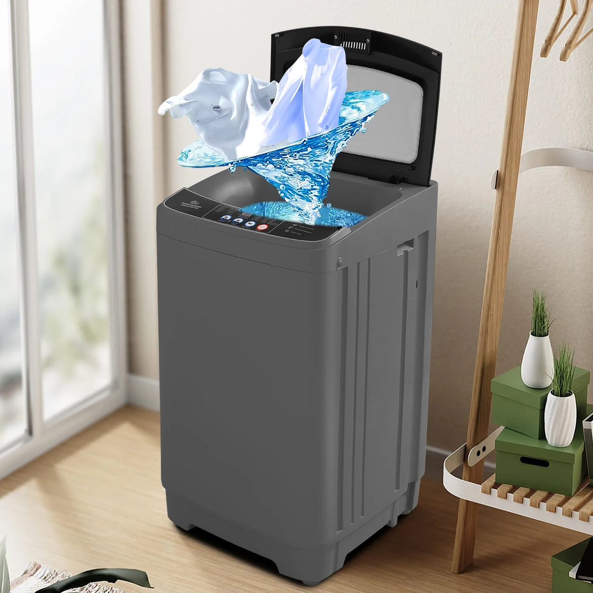 17.8lb Full Automatic Washing Machine with Drain Pump A924