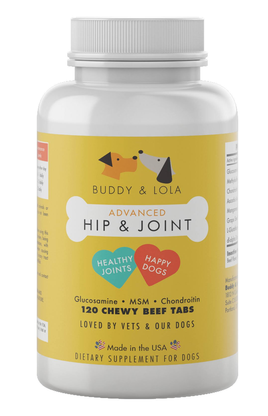 120 Chewable Glucosamine Joint Supplements for Dogs R436