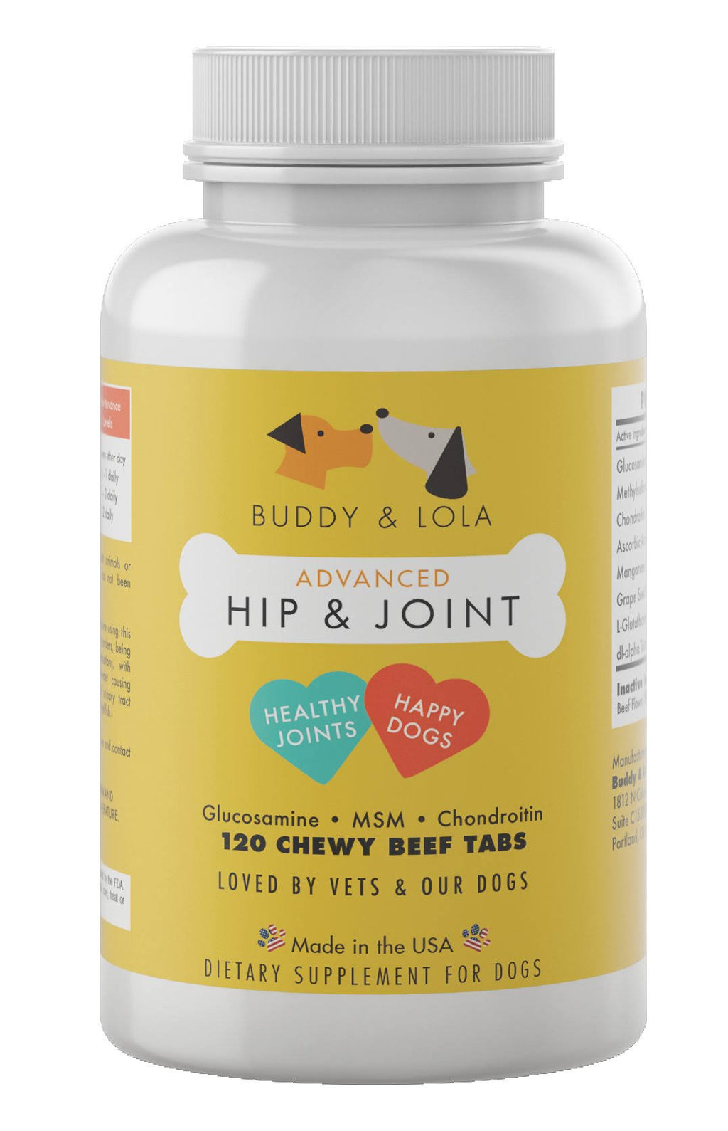 120 Chewable Glucosamine Joint Supplements for Dogs J896