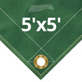 Green Canvas Tarps 5' x 5' Z1249