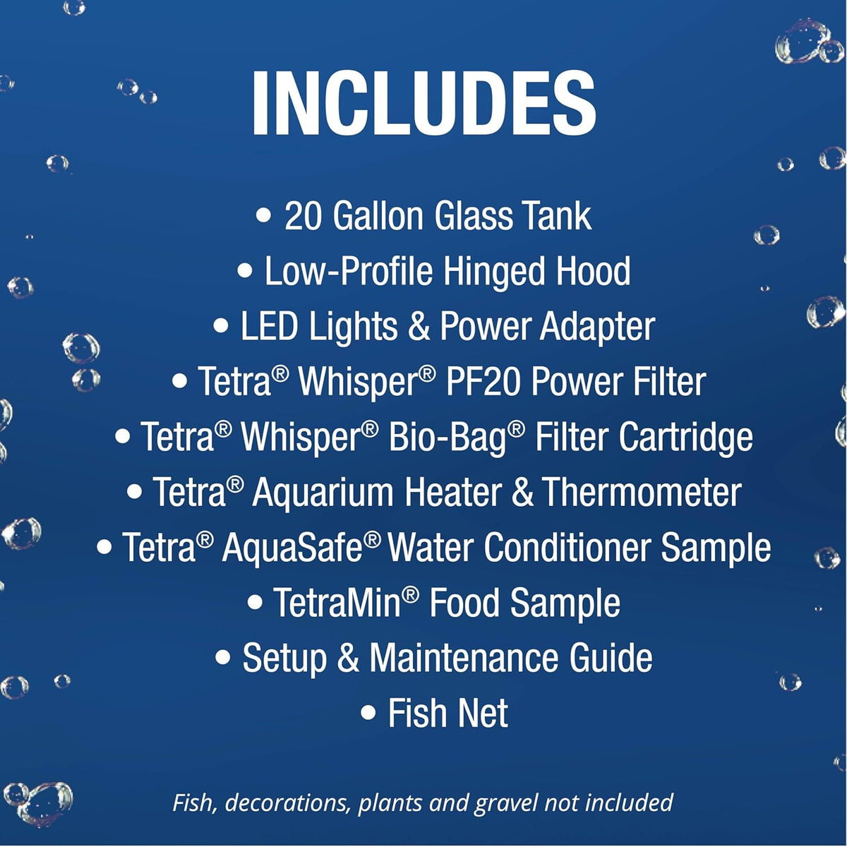 20 Gallon Complete Tropical Fish Tank Kit with LED Lighting A178654