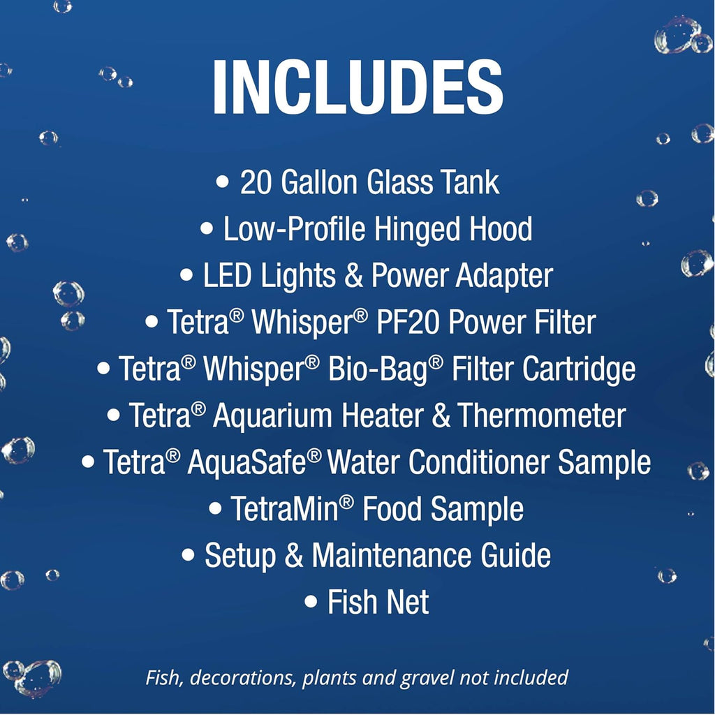 20 Gallon Complete Tropical Fish Tank Kit with LED Lighting K4970