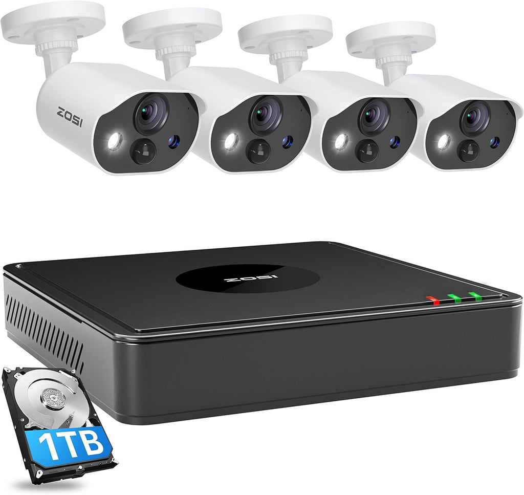8CH 5MP PoE Security Camera System with 2TB HDD and 8pcs Wired Indoor Outdoor Cameras with 80ft Night Vision Y988