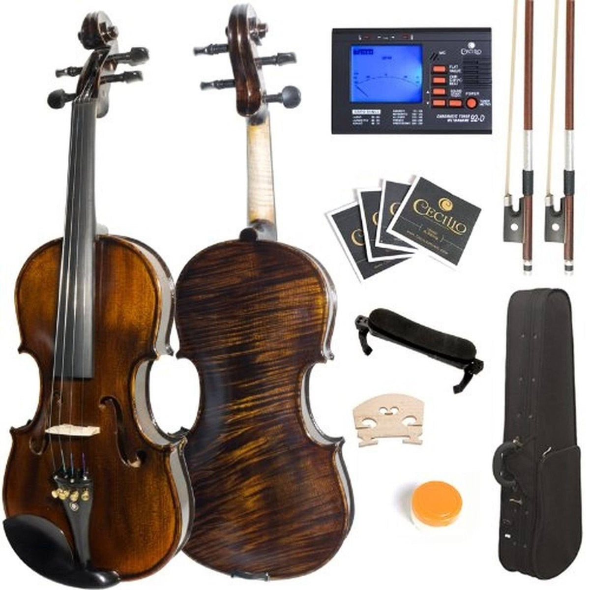 Solid Wood Full Size Violin with Case B432