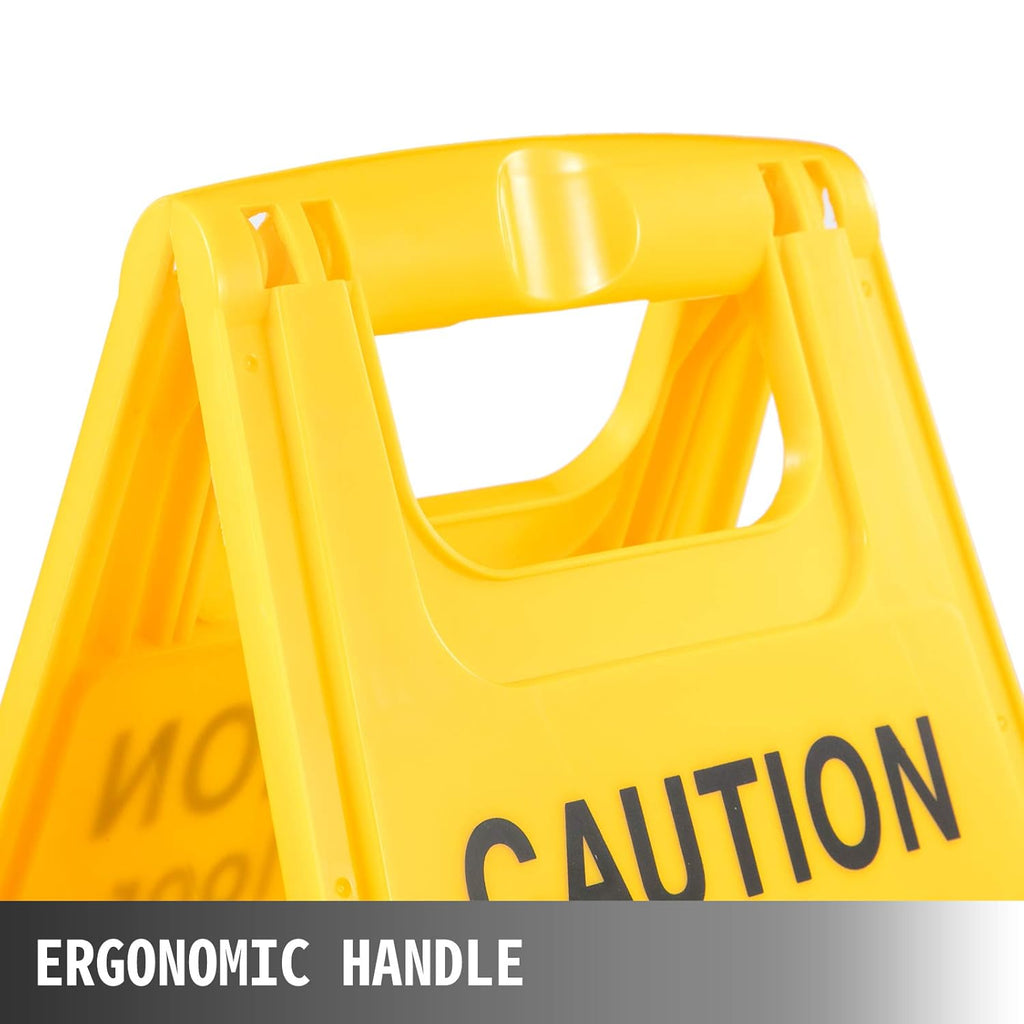 12 Pack 25-Inch Yellow Double Sided Fold-Out Wet Floor Sign L987492