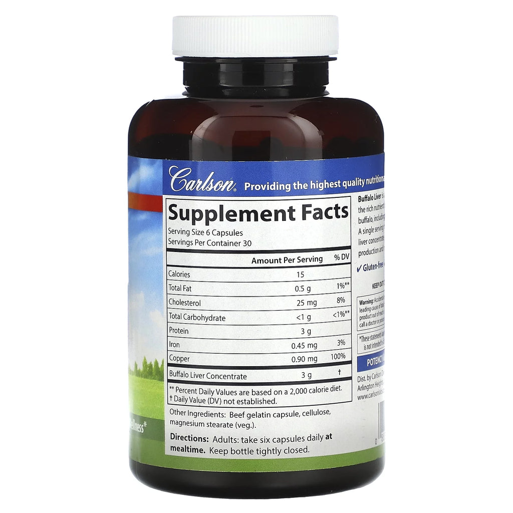 Buffalo Liver 180 Capsules Z4488