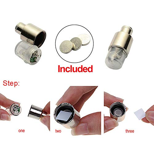 4Pcs Red LED Wheel Lights for Tyre Valve Stem N640136