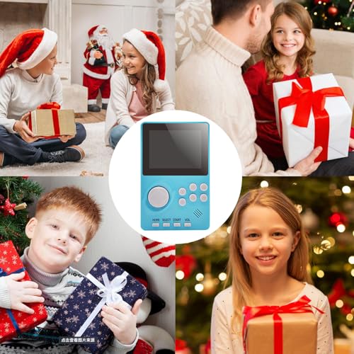 Kids Handheld Video Game Console with 100 16-bit Games, 2.8" Color Screen, Rechargeable Battery (Light Blue) H8634