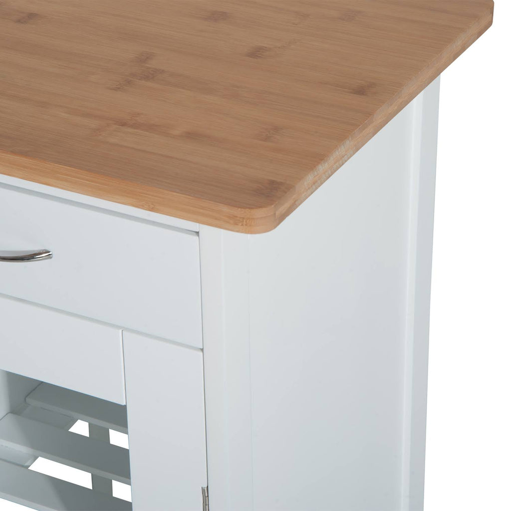 Rolling Kitchen Trolley Serving Cart with Drawers and Cabinet A205547