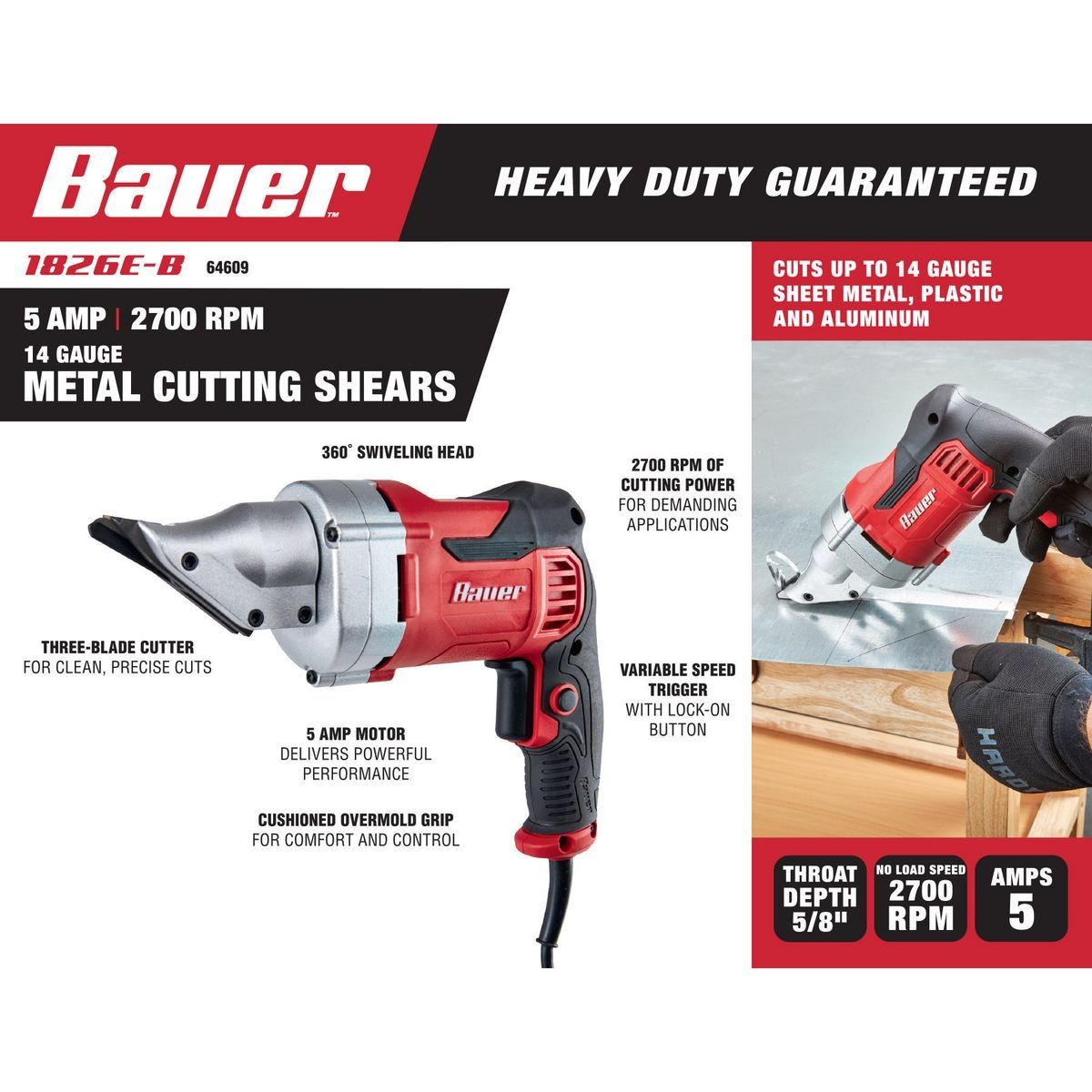 5 Amp 14 Gauge Metal Shears Z53601
