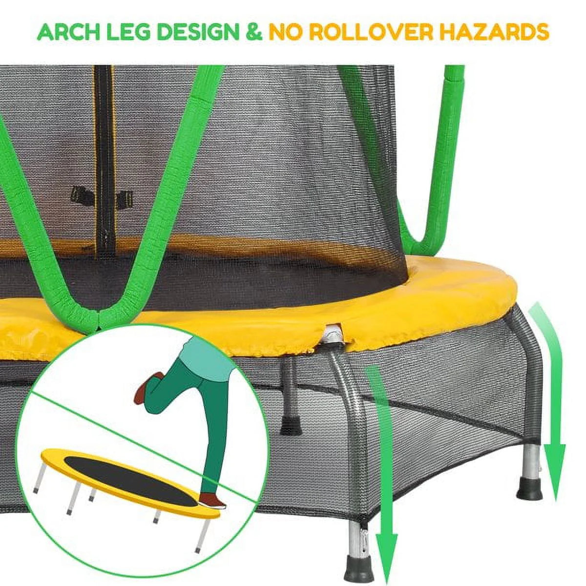 Small No-Gap Trampoline with Basketball Hoop I351