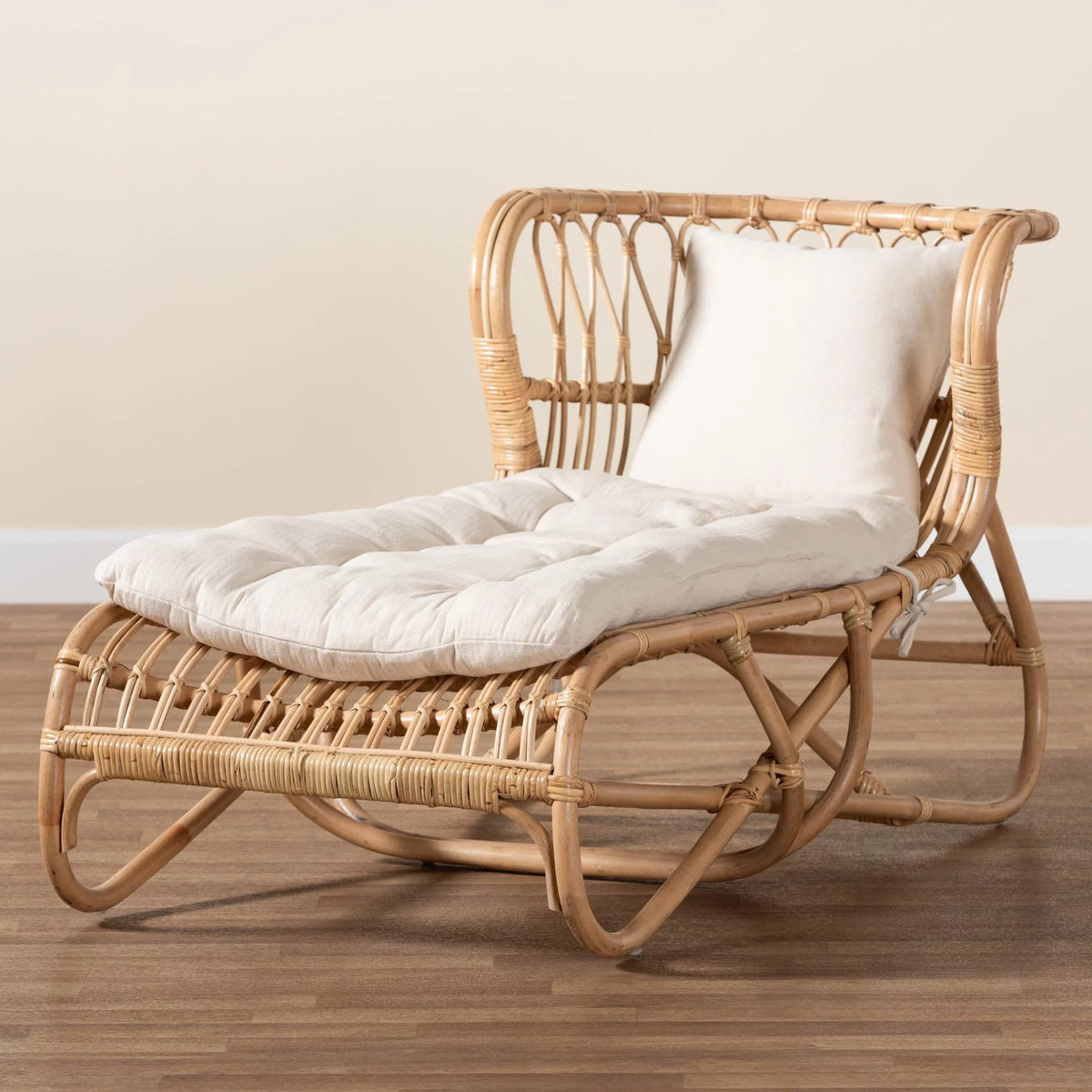 Natural Brown Rattan Chaise S966073