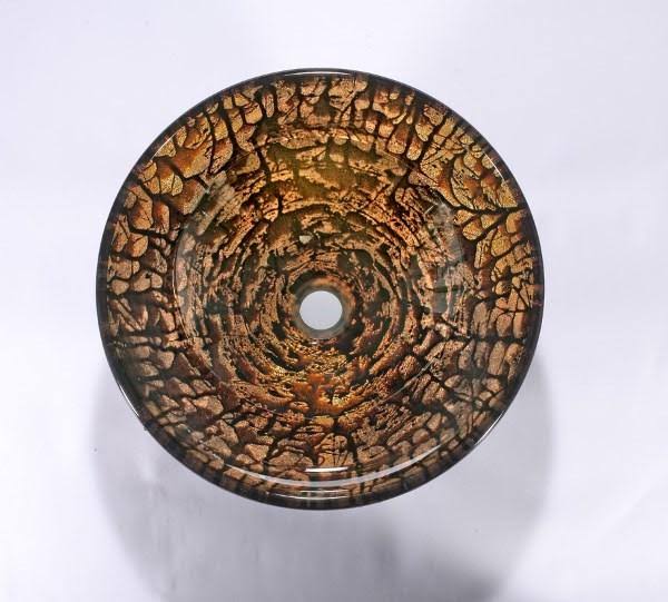 Glass Circular Vessel Bathroom Sink G60190