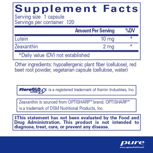 120 Capsules Lutein/Zeaxanthin Supplement H660