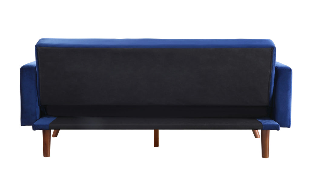 Blue Velvet Adjustable Sofa Y658263