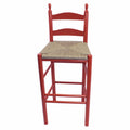 Red Wood Ladderback Barstool M373