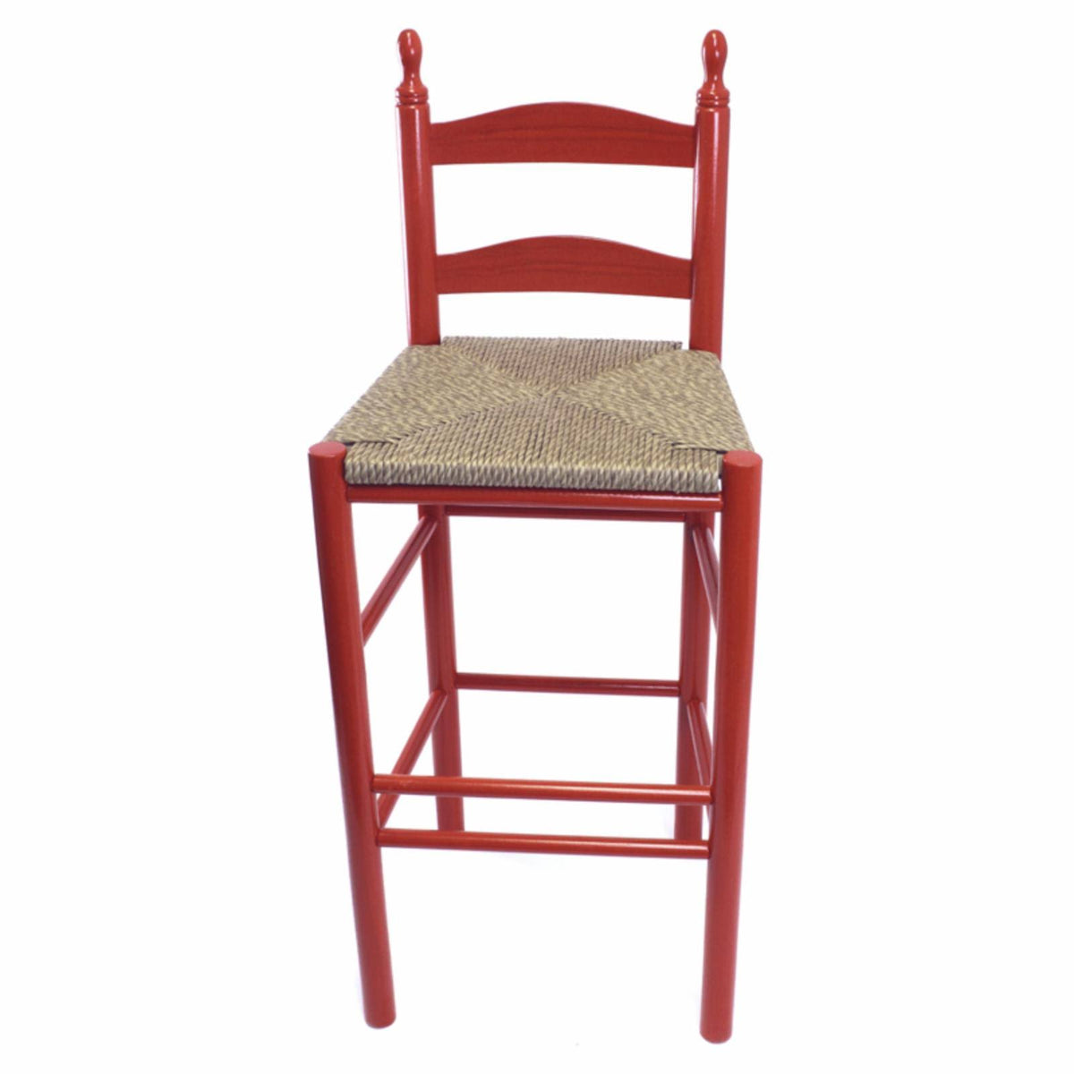 Red Wood Ladderback Barstool M373