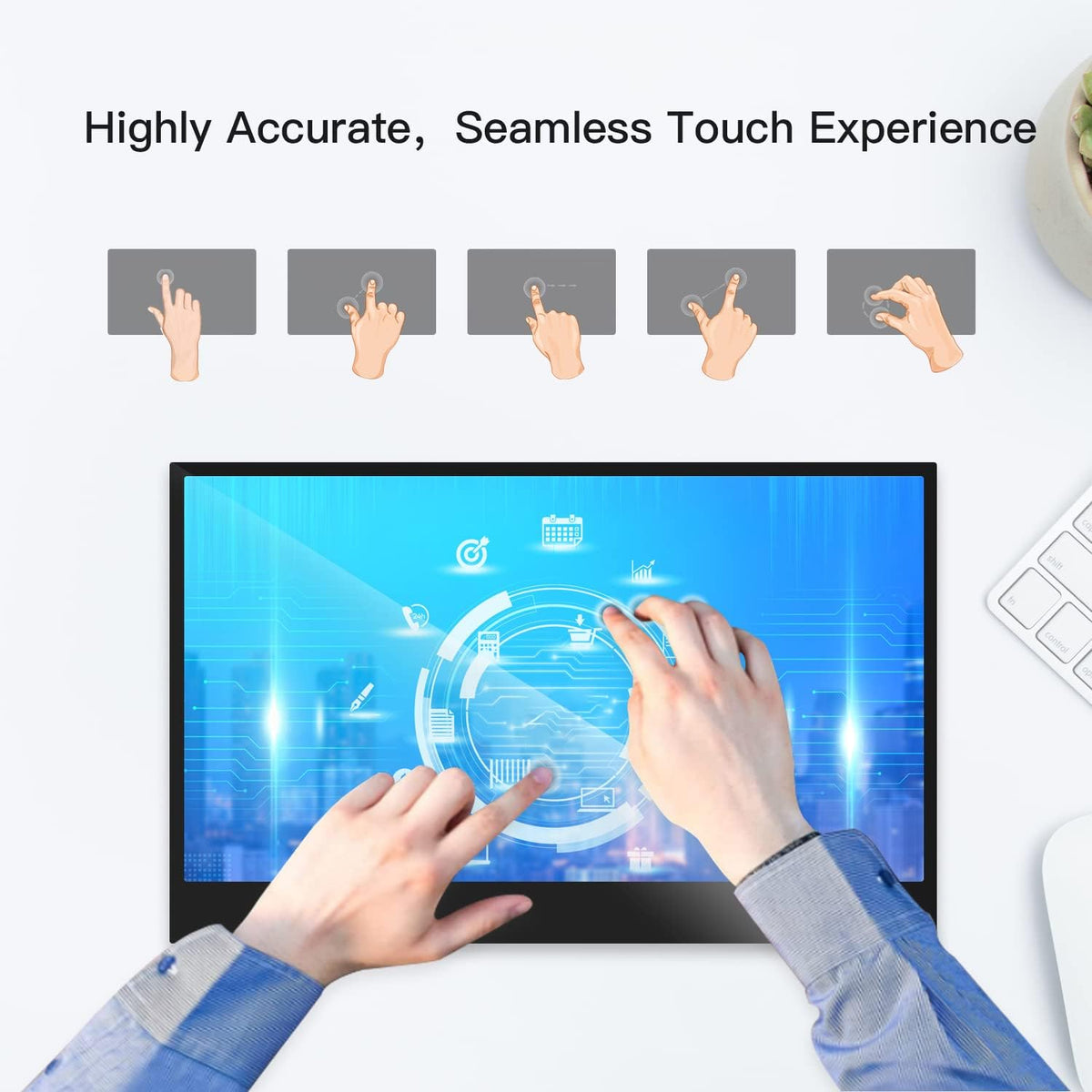 15.6" Portable Touchscreen Monitor with Kickstand 1080P Mini HDMI Y943002
