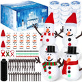 120 Pack Christmas Crafts DIY Snowman Making Kit with Air Dry Clay E146